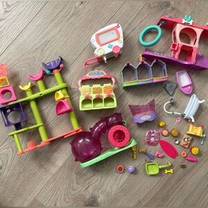 Littlest Pet Shop Huge Accessories Bundle House Food Furniture LPS Lot